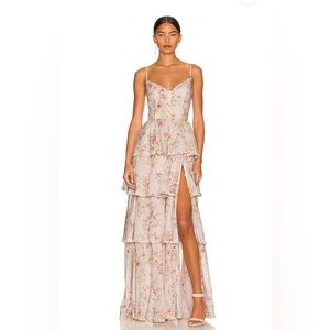 V Chapman Caterina Dress in Pink Rose Print